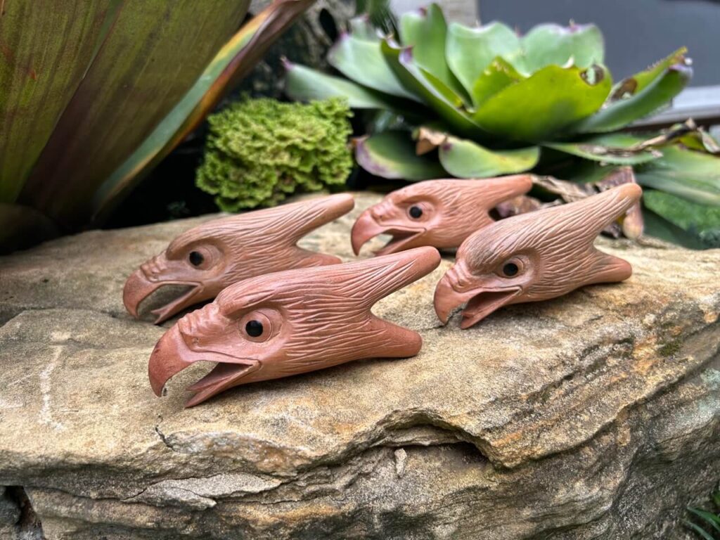 Eagle kuripi handcrafted from Sawo wood for wholesale by Dewata Studio Bali