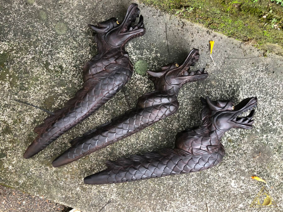 Dragon smoking pipe hand carved Dark Wood, Dewata Studio wholesale