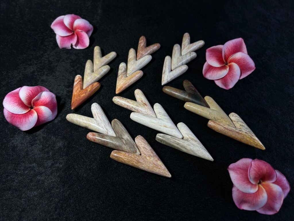 Single block handcrafted Kuripies from petrified wood for wholesale