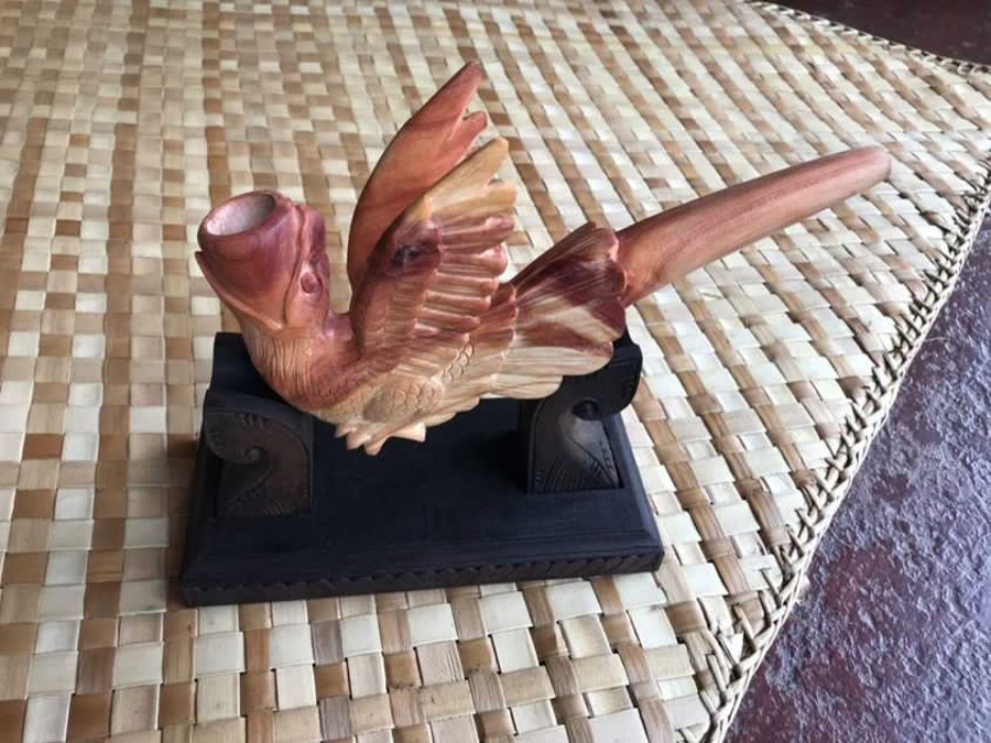 Phoenix Mapacho Smoking Pipe in Fragrant Cemara Wood – Handmade in Bali by Dewata Studio